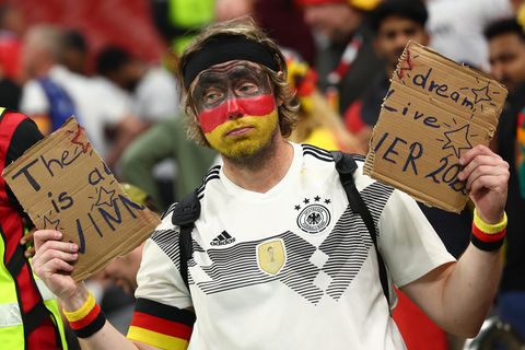 Aus der Traum dieses deutschen Fans und der deutschen Fußballnationalmannschaft bei der WM 2022 in Katar