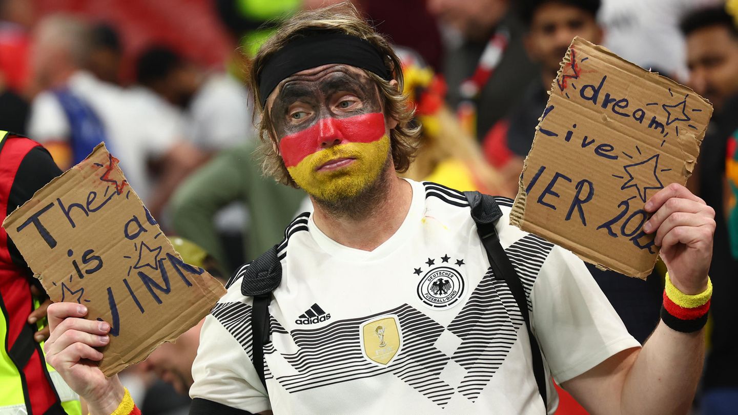 Aus der Traum dieses deutschen Fans und der deutschen Fußballnationalmannschaft bei der WM 2022 in Katar