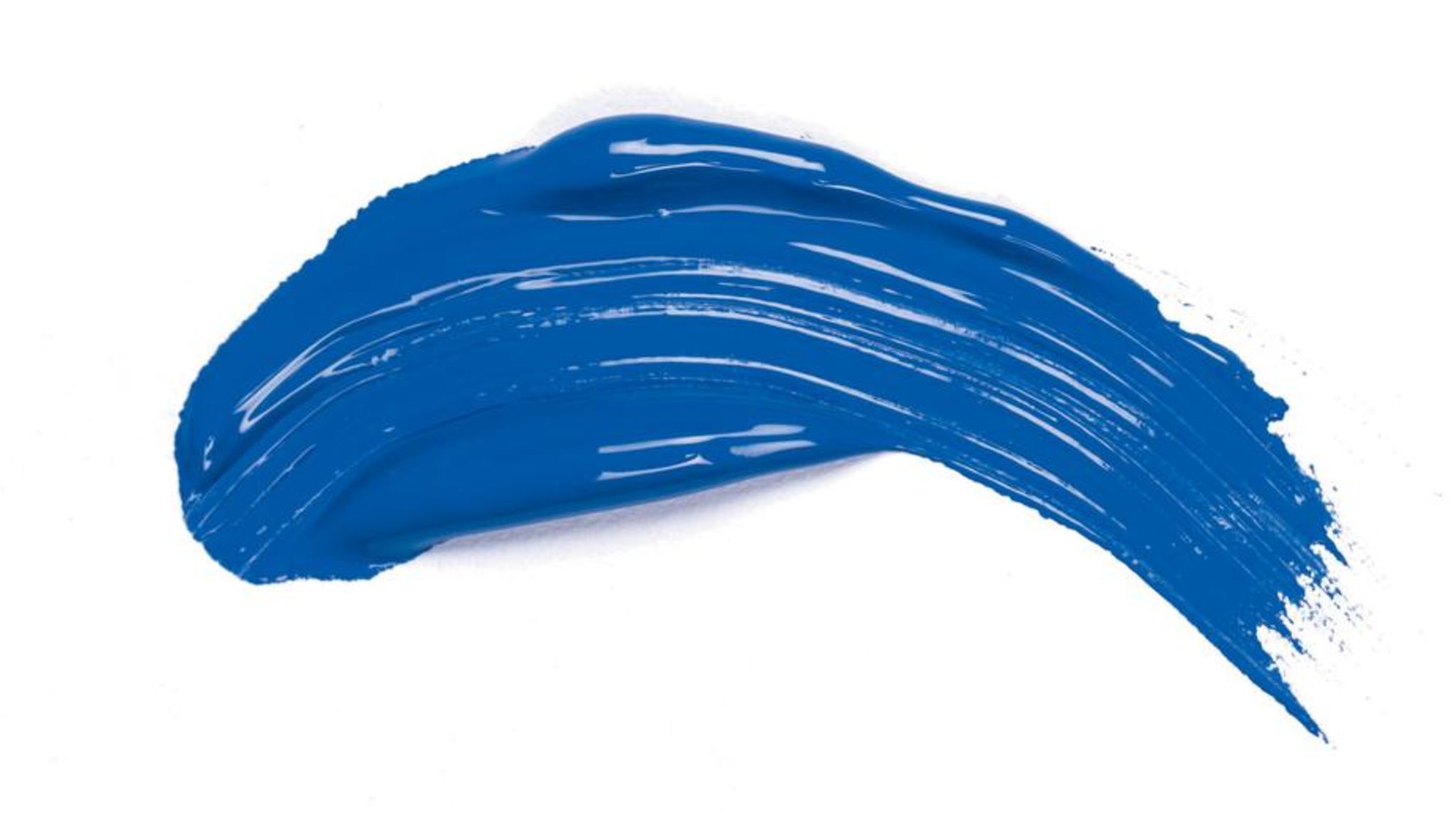 Ein blauer Farbklecks in einem Bilderrahmen