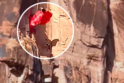 Zusammenprall mit Felswand: Base-Jumper stürzt ab und hat unfassbares Glück