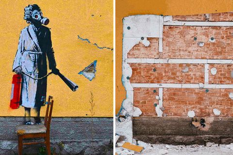 Streetart-Legende: Wie die Polizei den Diebstahl eines Banksy-Werks in der Ukraine gerade noch verhinderte