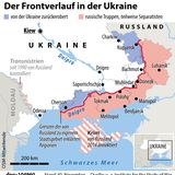 Der Frontverlauf in der Ukraine