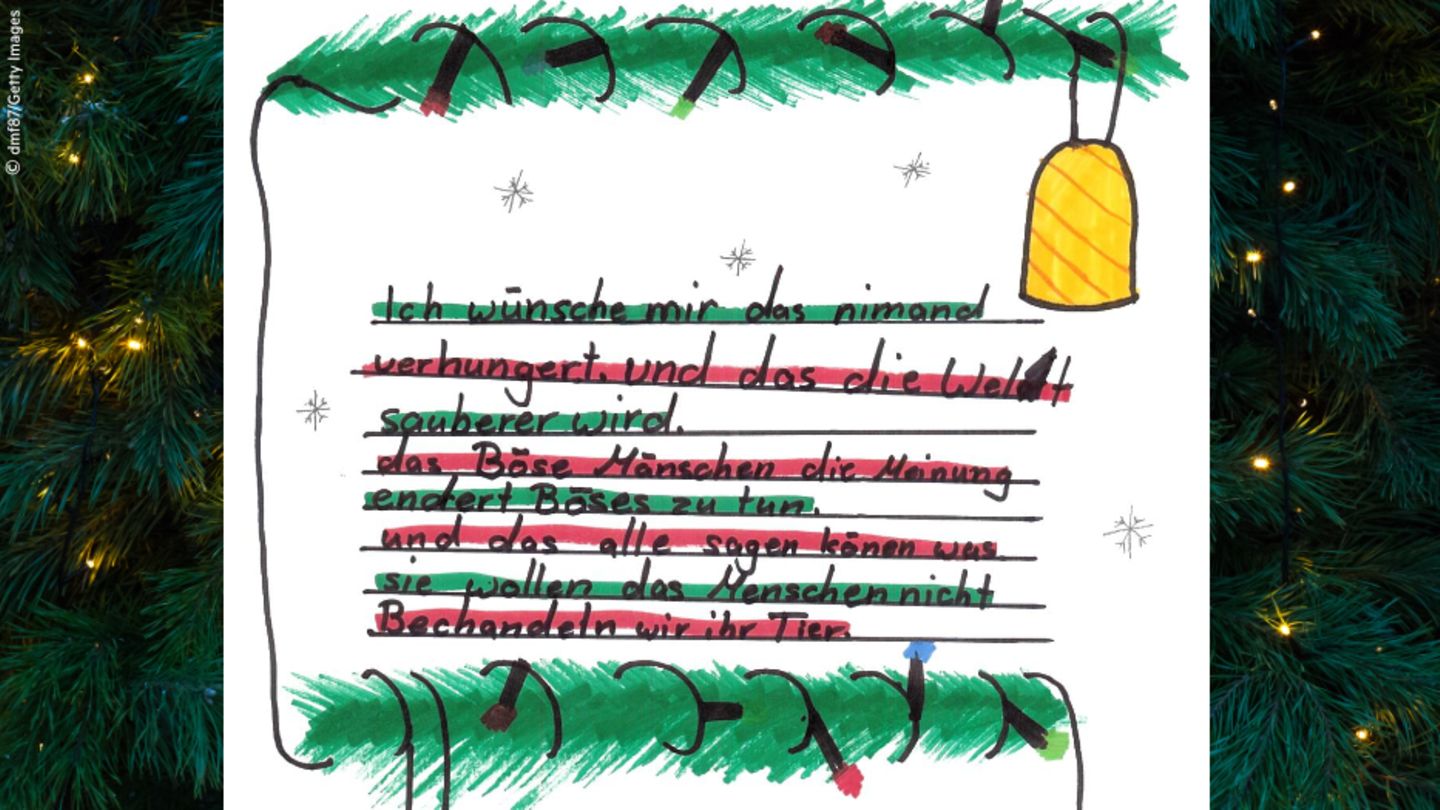Ein handschriftlicher Wunschzettel aus Hamburg