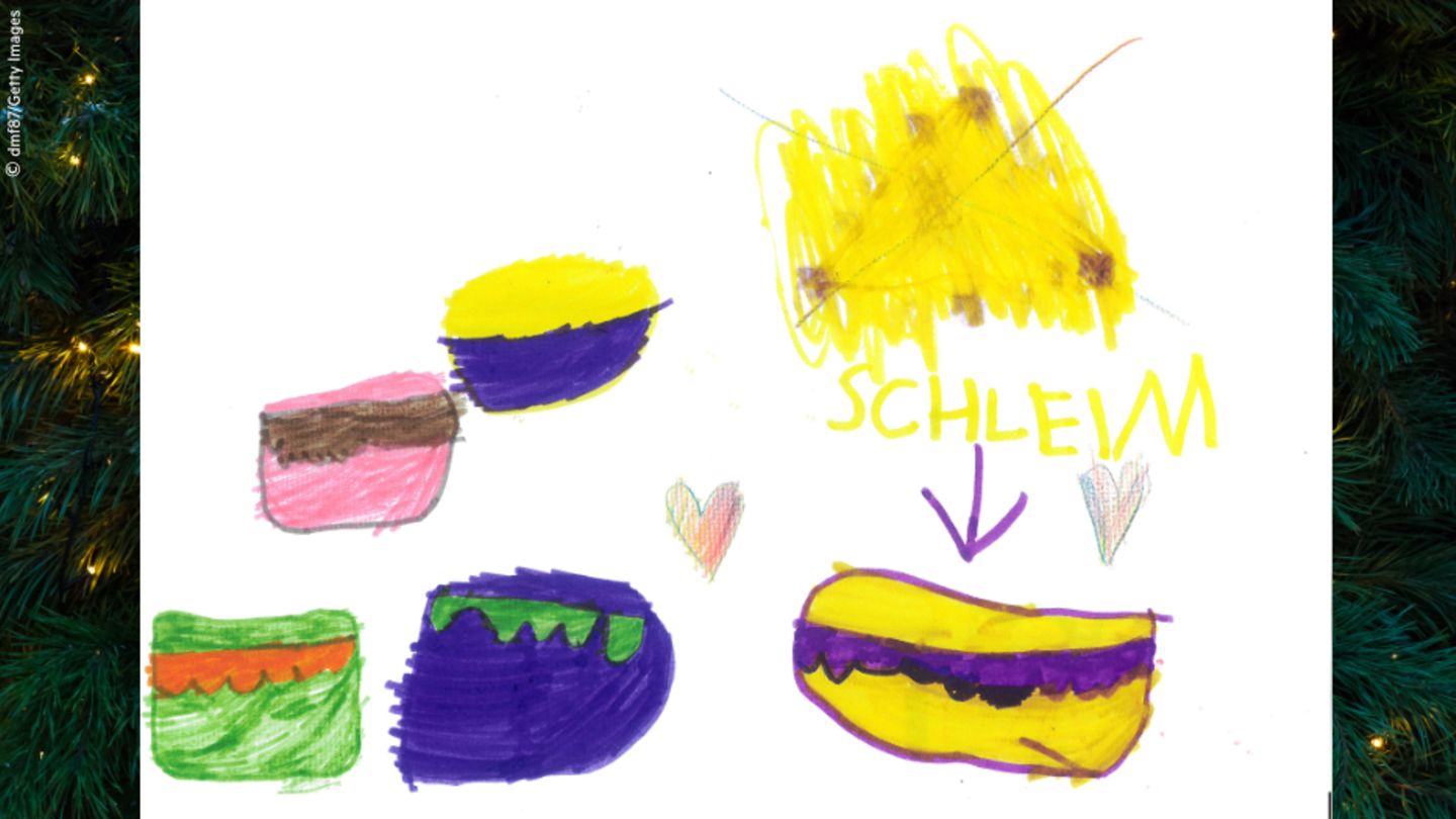 Bunte Zeichnungen von glibberiger Masse Bunte Zeichnungen von glibberiger Masse