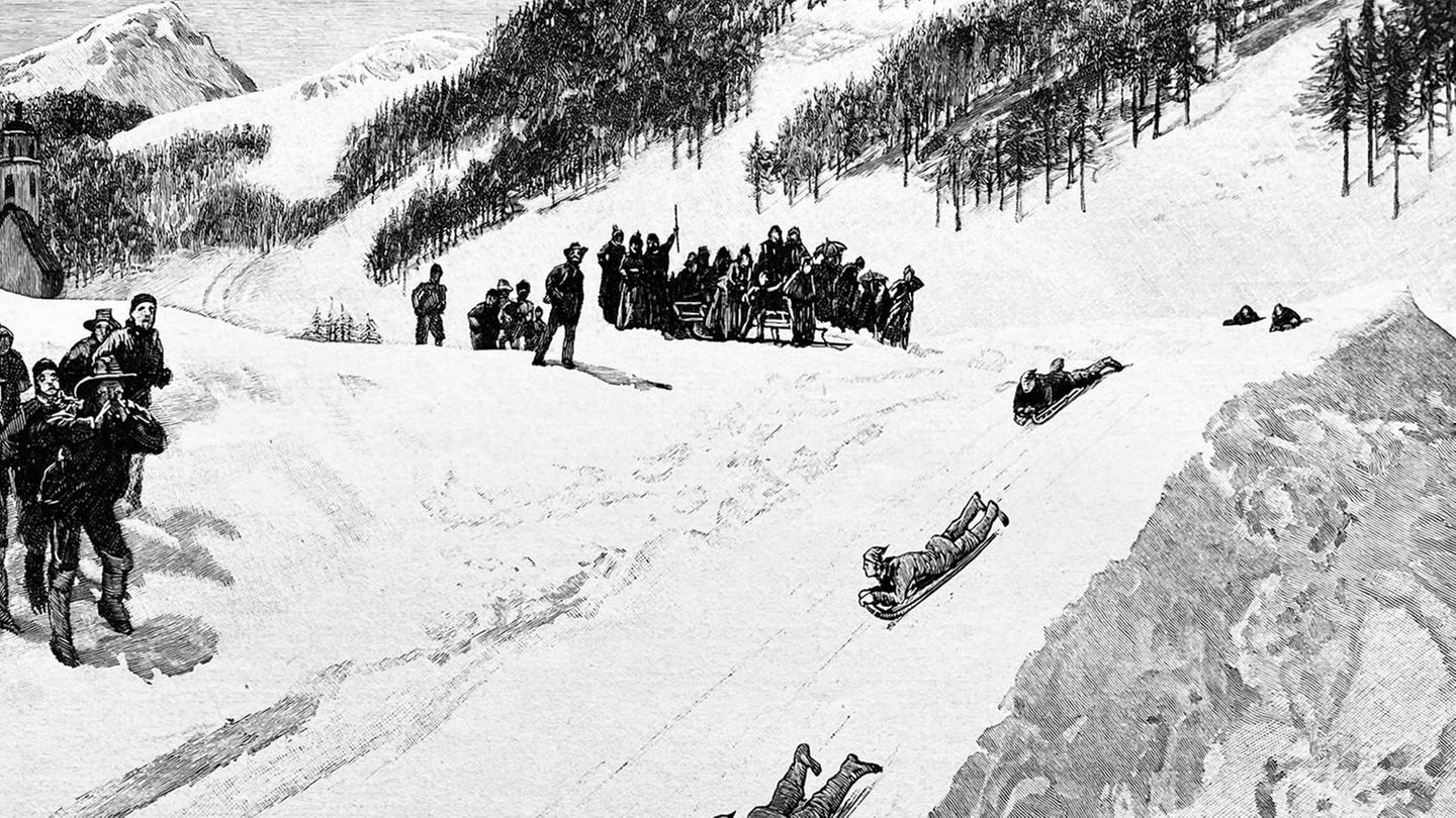 Schlittenfahren gehört genauso zur Geschichte von St. Moritz, wie andere Wintersportarten. 