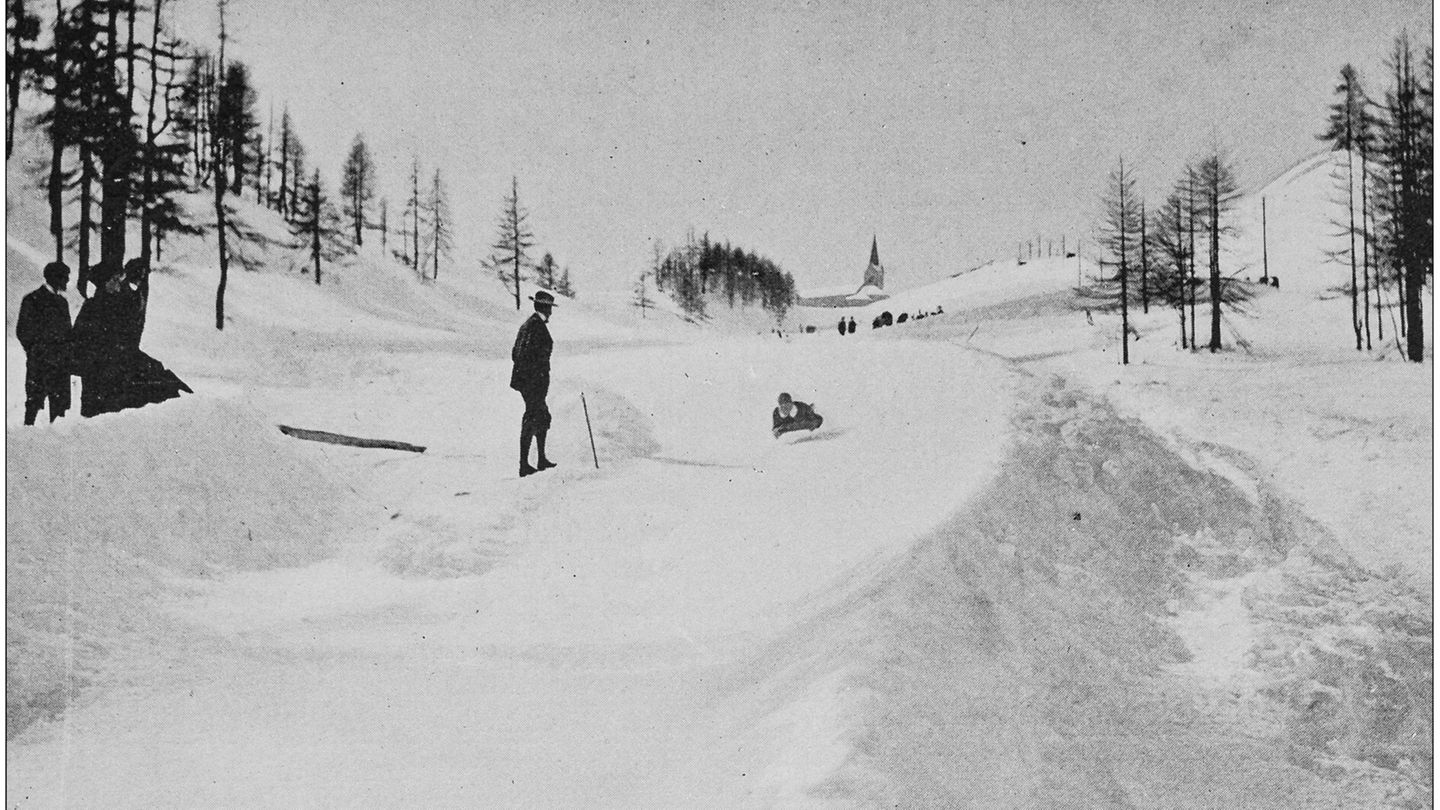 Durch die steilen Pisten waren in St. Moritz schon immer hohe Geschwindigkeiten mit dem Bob möglich. 
