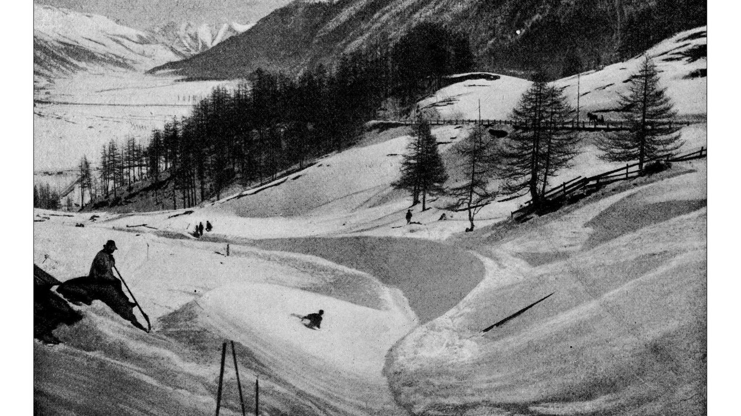 Steile Pisten und eine Schneegarantie – das zeichnet St. Moritz aus, früher wie heute. 