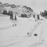 Früh übt sich: Schon im 19. Jahrhundert haben die Menschen die bergige Landschaft des Engadins zum Rodeln genutzt. Heute finden dort Bob-Meisterschaften statt. 