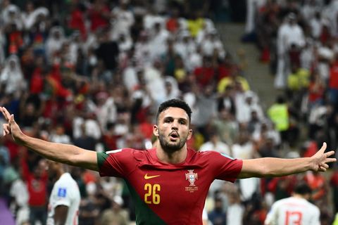Goncalo Ramos feiert sein Tor zum 5:1