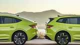 Skoda Enyaq RS iV und Enyaq Coupé RS iV unterscheiden sich nur durch die Form des Hecks