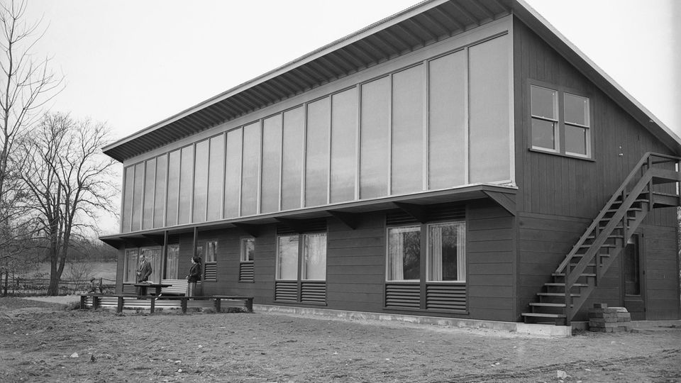 Das rund 20.000 Dollar teure Solarhaus von Telkes in Dover im US-Bundesstaat Masschusetts im Jahr 1949.