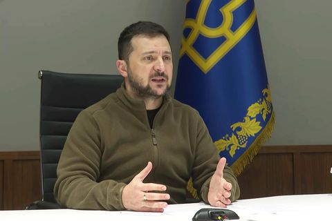 Der ukrainische Präsident Wolodymyr Selenskyj Zitat