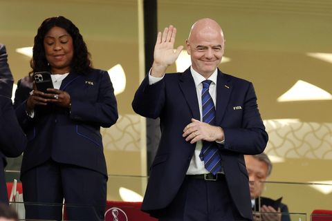 Berauscht von sich selbst: Gianni Infantino vor dem Spiel zwischen Argentinien und Australien