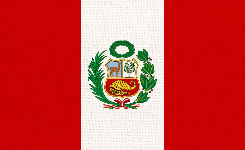 Die Flagge Perus