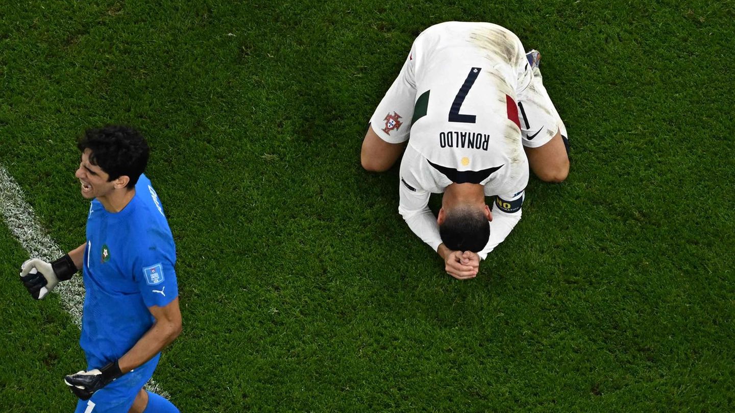 Cristiano Ronaldo verzweifelt nach einer vergebenen Torchance