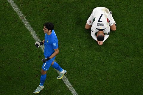 Cristiano Ronaldo verzweifelt nach einer vergebenen Torchance
