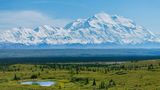 Blick auf den Denali in Nordamerika