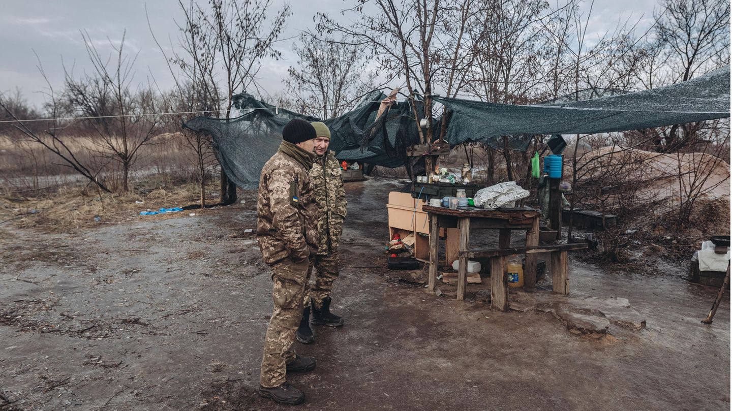 Ukrainische Soldaten an der Front