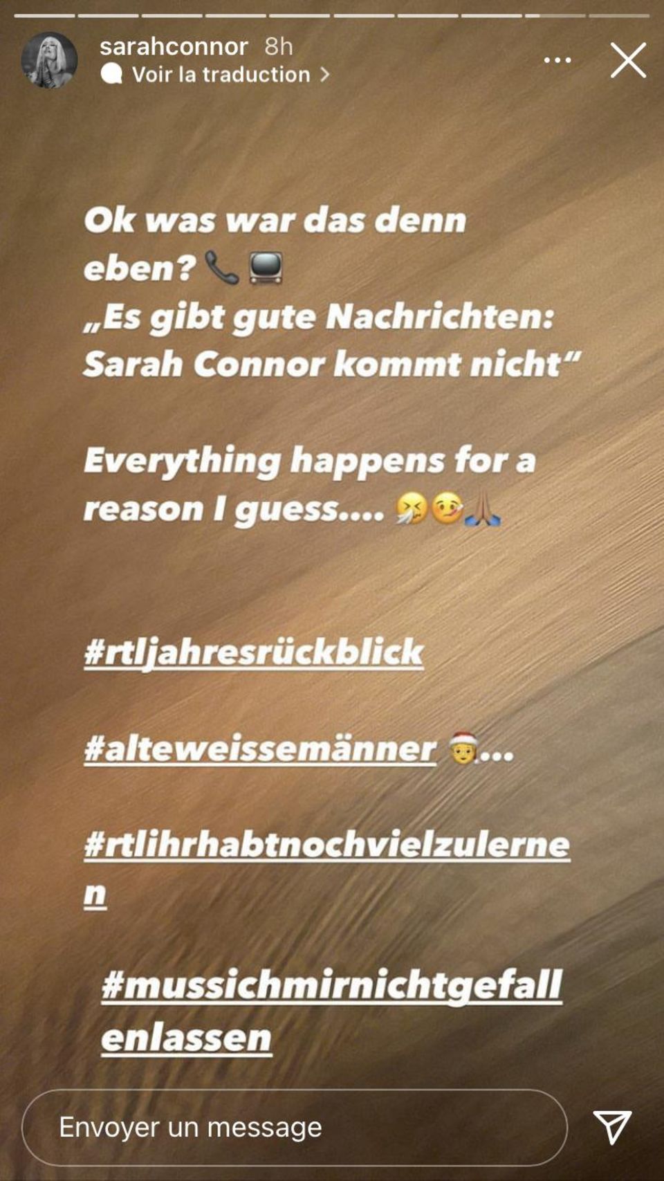 Sarah Connors Instagram-Story Sarah Connors Instagram-Story