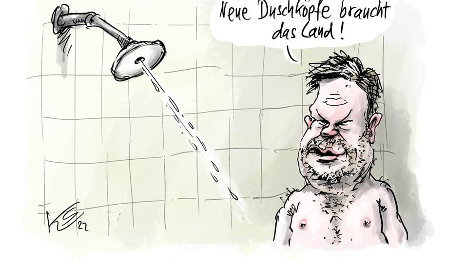 Jahrbuch: Putin schickt Habeck unter die kalte Dusche: Karikaturist Klaus Stuttmann blickt auf 2022 zurück