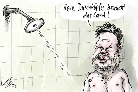 Jahrbuch: Putin schickt Habeck unter die kalte Dusche: Karikaturist Klaus Stuttmann blickt auf 2022 zurück