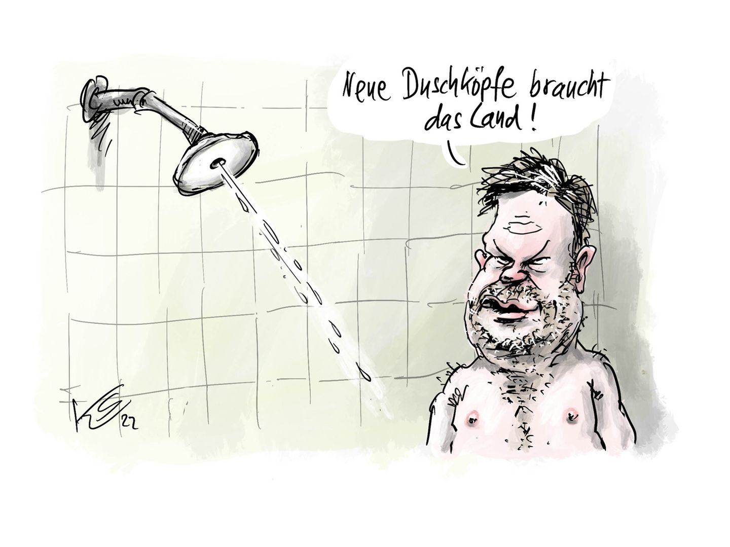 Jahrbuch: Putin schickt Habeck unter die kalte Dusche: Karikaturist Klaus Stuttmann blickt auf 2022 zurück