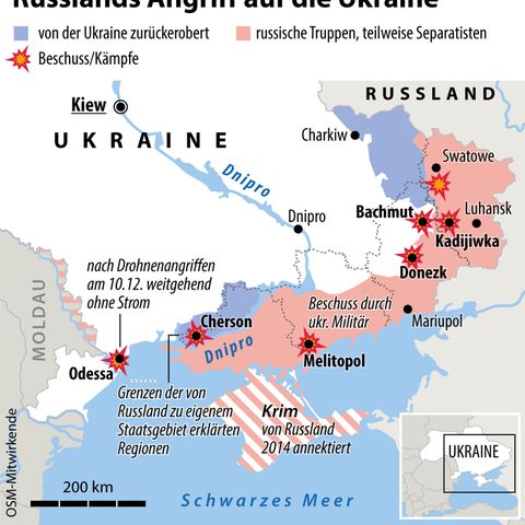Das aktuelle Kampfgeschehen in der Ukraine 