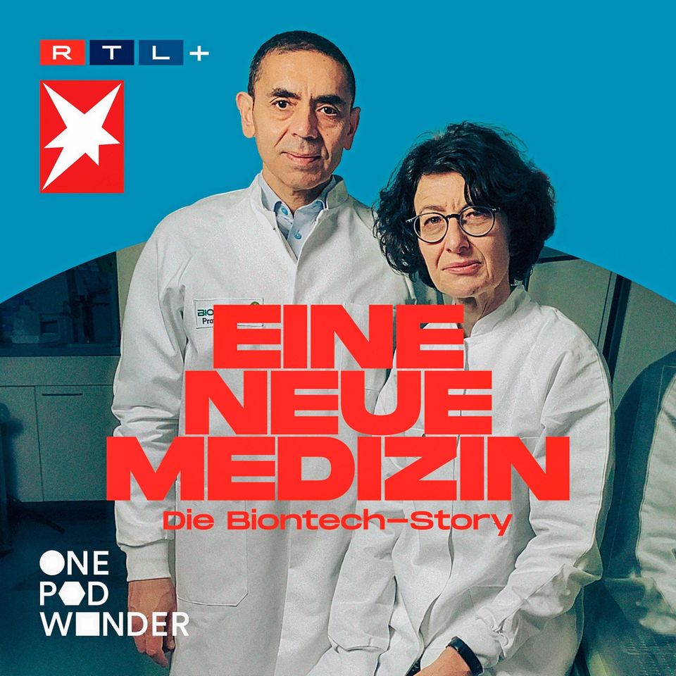 Biontech-Gründer Özlem Türeci und Ugur Sahin Podcast-Kachel Biontech-Gründer Özlem Türeci und Ugur Sahin Podcast-Kachel