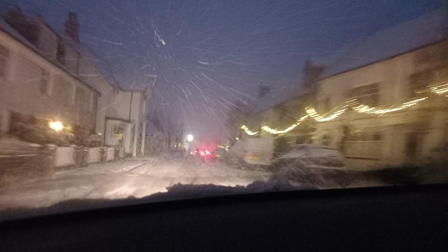 Im Schneegestöber gab es kein Weiterkommen mehr