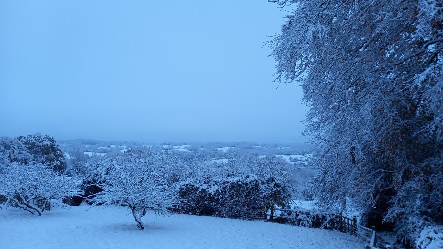 Winter Wonderland am Morgen danach: Gegen Mittag waren die Straßen wieder befahrbar