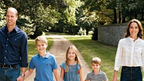 Kate und William mit ihren Kindern