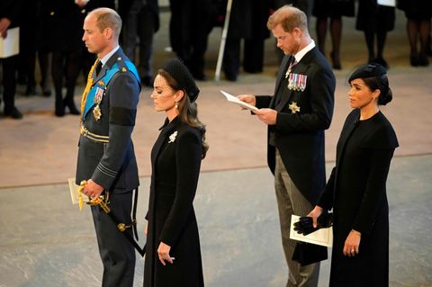 William, Catherine, Harry und Meghan