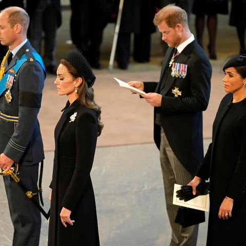 William, Catherine, Harry und Meghan