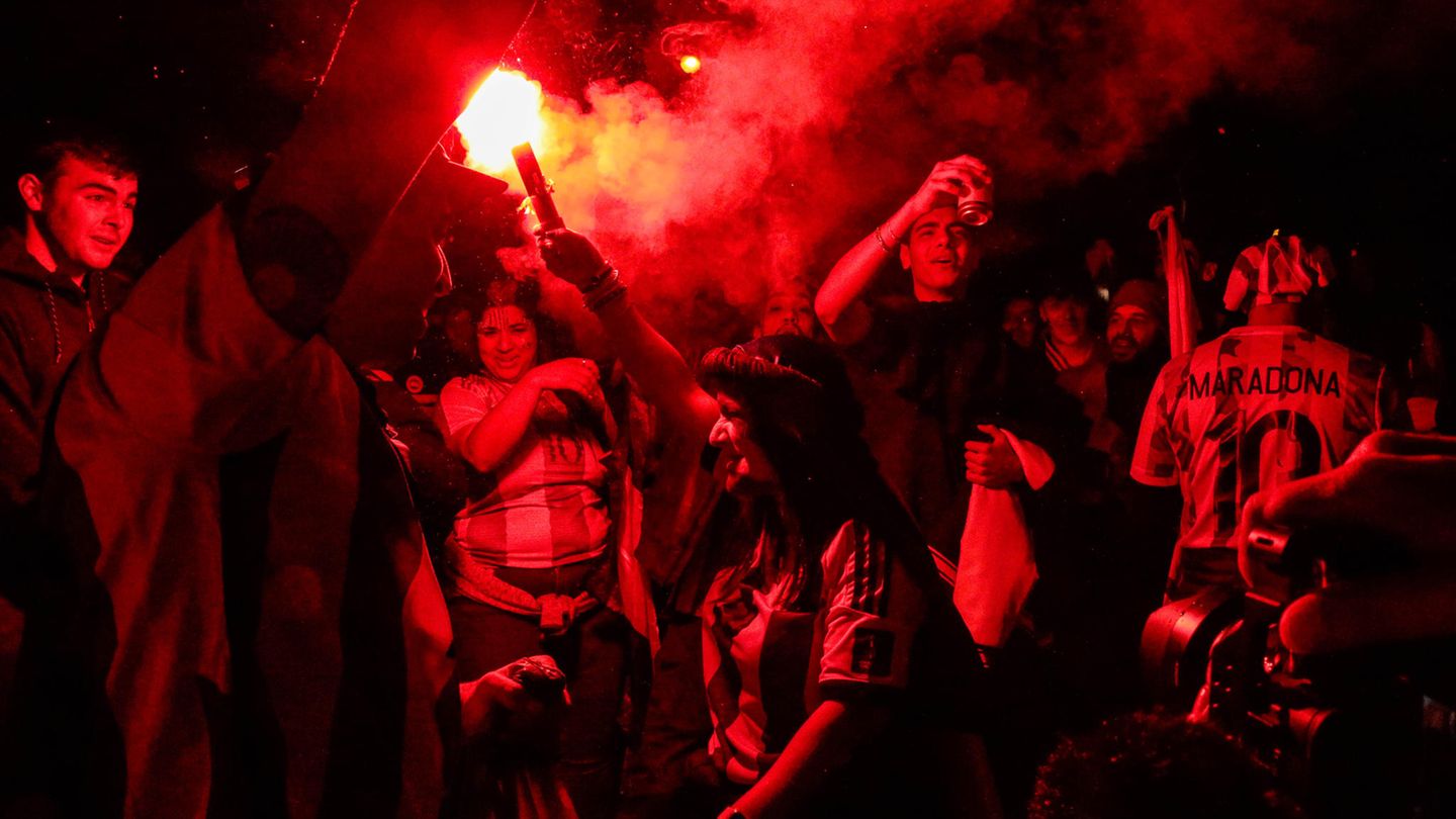 Argentinische Fans in Barcelona