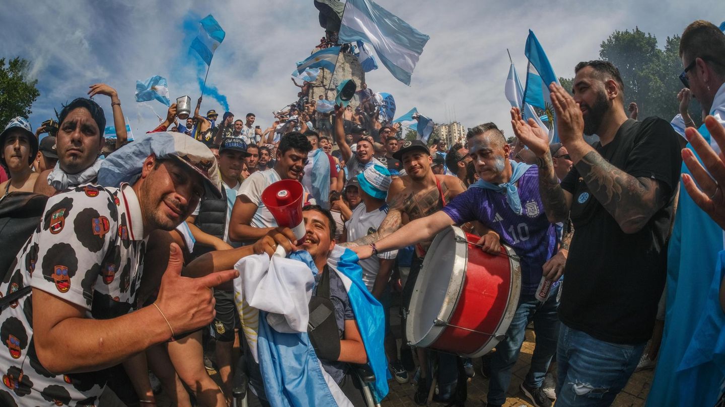 Fans feiern in Mars del Plata