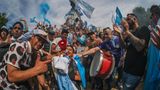 Fans feiern in Mars del Plata