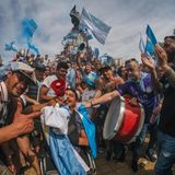 Fans feiern in Mars del Plata