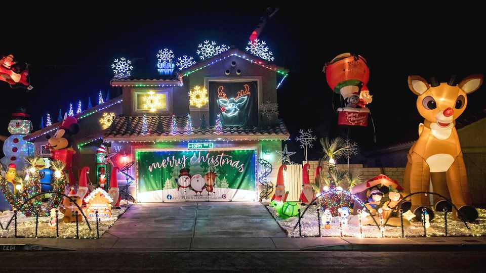 Festlich geschmücktes Haus in Las Vegas