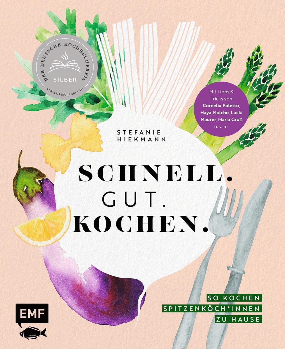 Expressgerichte: Alle Rezepte aus "Schnell. Gut. Kochen" und Tipps und Tricks der Spitzenköchinnen und Köche für die Alltagsküche finden Sie in diesem Kochbuch. EMF Verlag. 224 Seiten. 36 Euro. Alle Rezepte aus "Schnell. Gut. Kochen" und Tipps und Tricks der Spitzenköchinnen und Köche für die Alltagsküche finden Sie in diesem Kochbuch. EMF Verlag. 224 Seiten. 36 Euro.