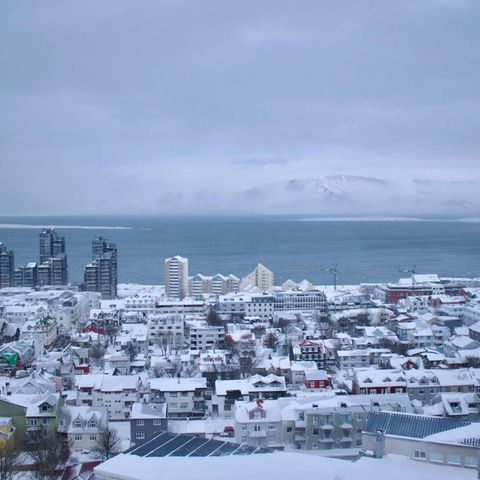 Blick auf Reykjavik, Island