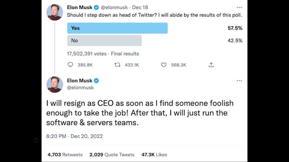 Video: Musk sucht Nachfolger für Twitter-Chefposten