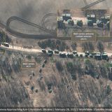 Satellitenbild Russischer Konvoi