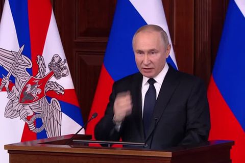 Russlands Krieg: "Unsere militärischen Möglichkeiten wachsen": Putin nimmt Generäle in die Pflicht