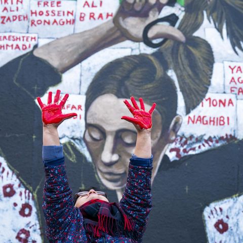 Graffiti at ran protest in Edinburgh