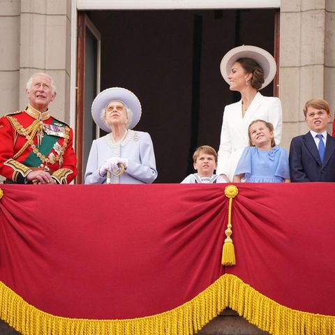 Bei der diesjährigen "Trooping the Colour" stand noch die Queen im Mittelpunkt