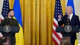 US-Präsident Biden bei der gemeinsamen Pressekonferenz im Weißen Haus