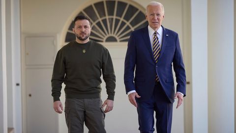 Wolodymyr Selenskyj und Joe Biden im Weißen Haus