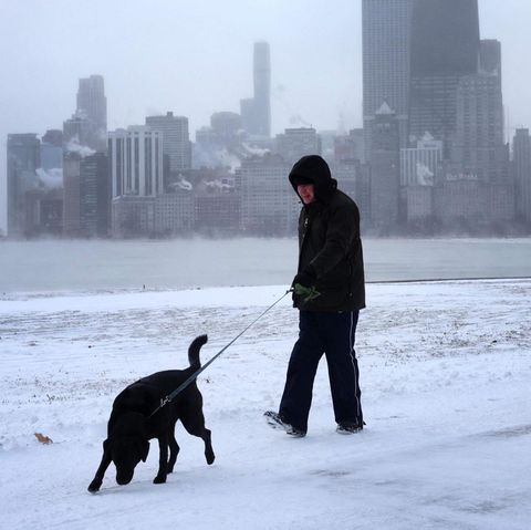 In Chicago werden neben der Kälte auch sehr hohe Wellen auf den Großen Seen erwartet