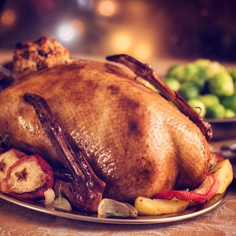 Eine Gans für Weihnachten im Ofen