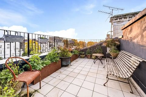 Die Dachterrasse in Primrose Hill wertet die Wohnung weiter auf. 